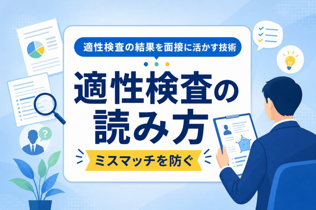 適性検査の診断結果の読み方｜ミスマッチを防ぐ「逆引き質問」と面接論点の整理術