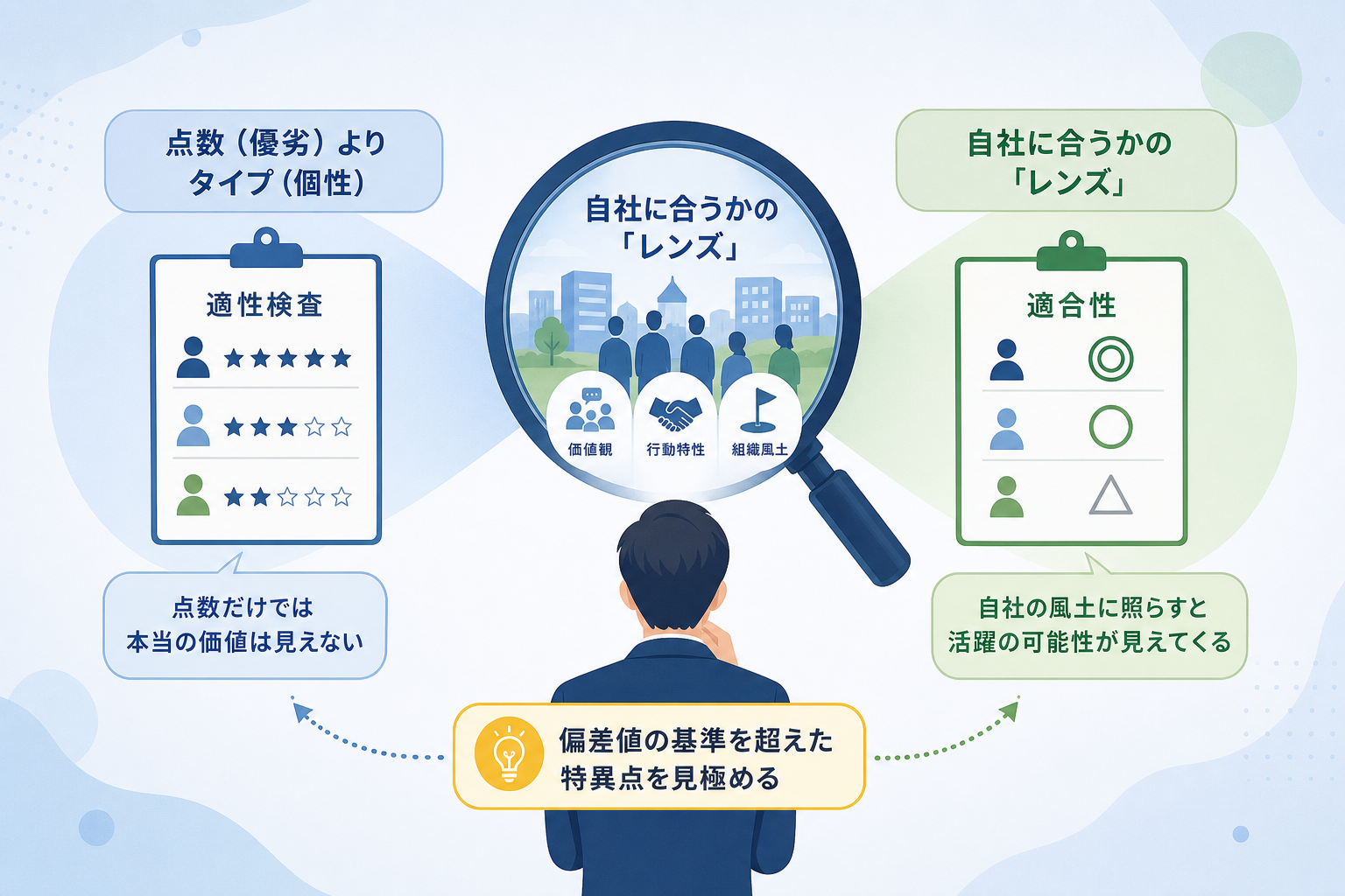 適性検査の診断結果を「点数」ではなく「自社との適合性」で読み解く方法は?