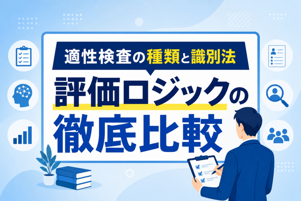 適性検査の種類と違いを徹底比較！URL識別法と面接を仕組み化する評価ロジックの裏側