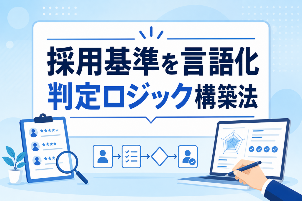 【採用基準の言語化】適性検査を評価指標へ！面接のバラつきを防ぐ判定ロジック構築法
