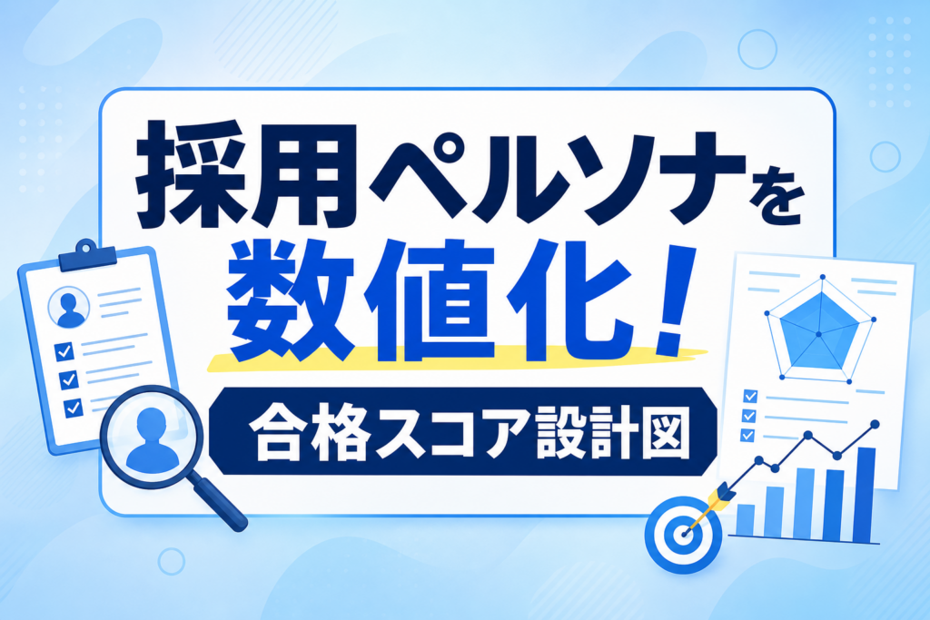採用ペルソナ設計を適性検査の数値に落とし込む！「合格スコア」への実務ロードマップ