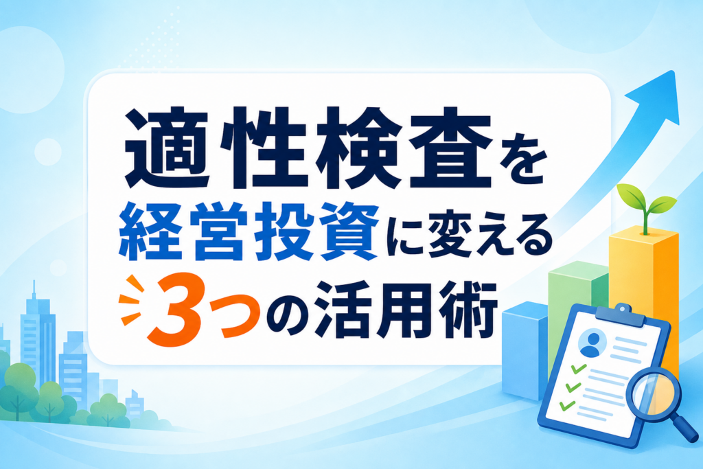 適性検査は企業に必要か？ミスマッチの損失を防ぎ「経営投資」に変える3つの活用術