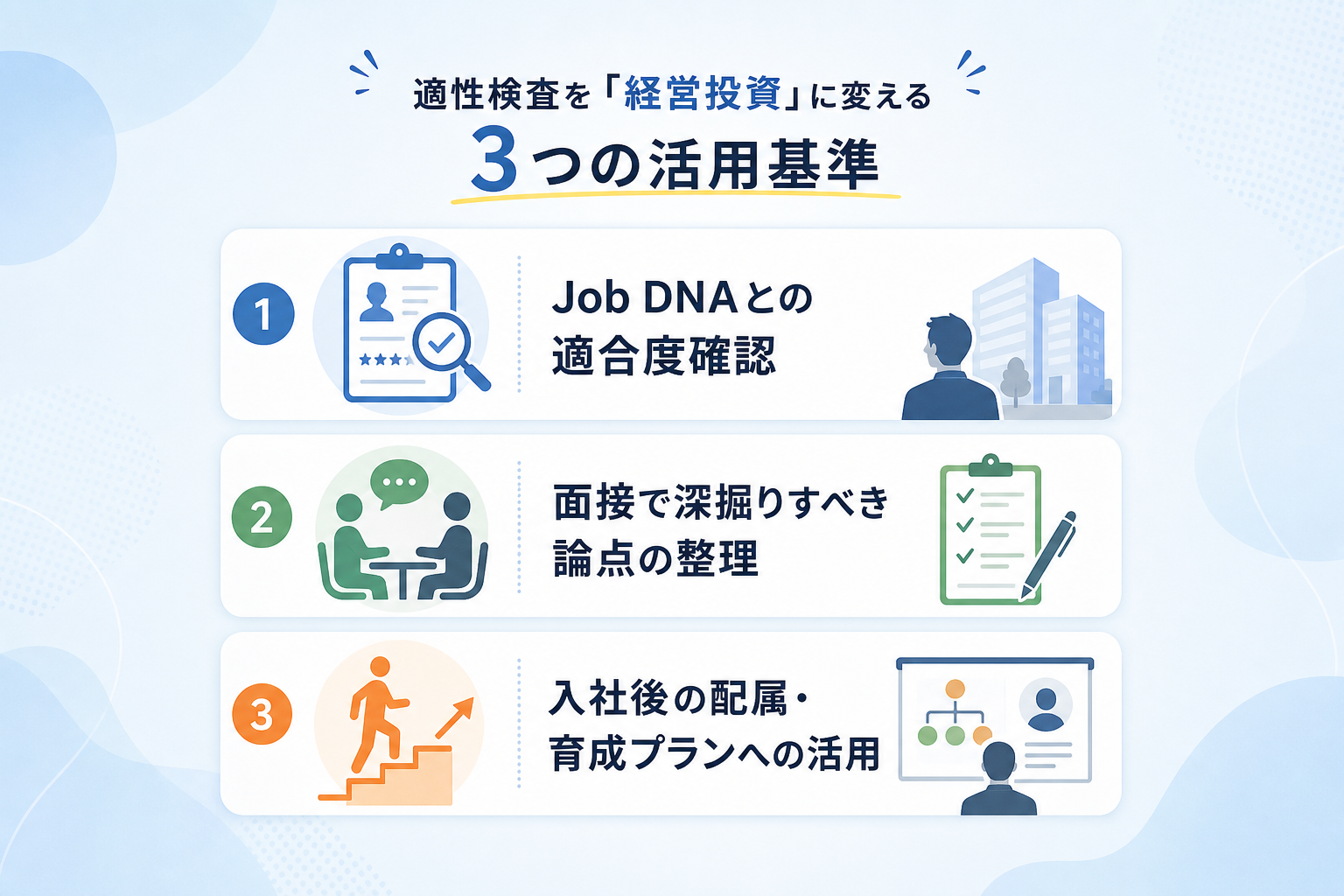 適性検査を「足切り」で終わらせないためには?経営投資に変えるための3つの活用基準とは?