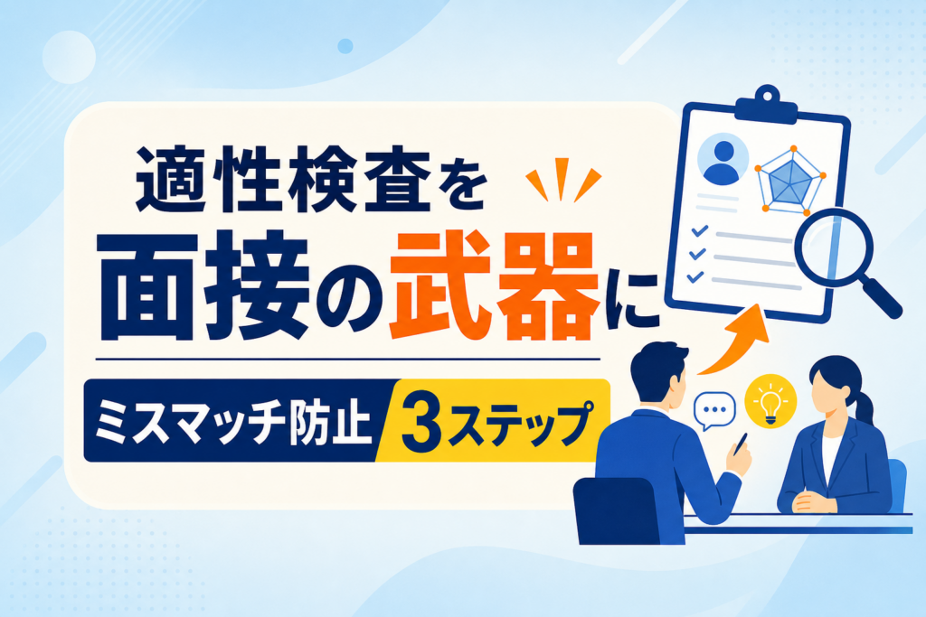 【採用ミスマッチ防止】適性検査の結果を「面接の裏取り質問」に変える3ステップ