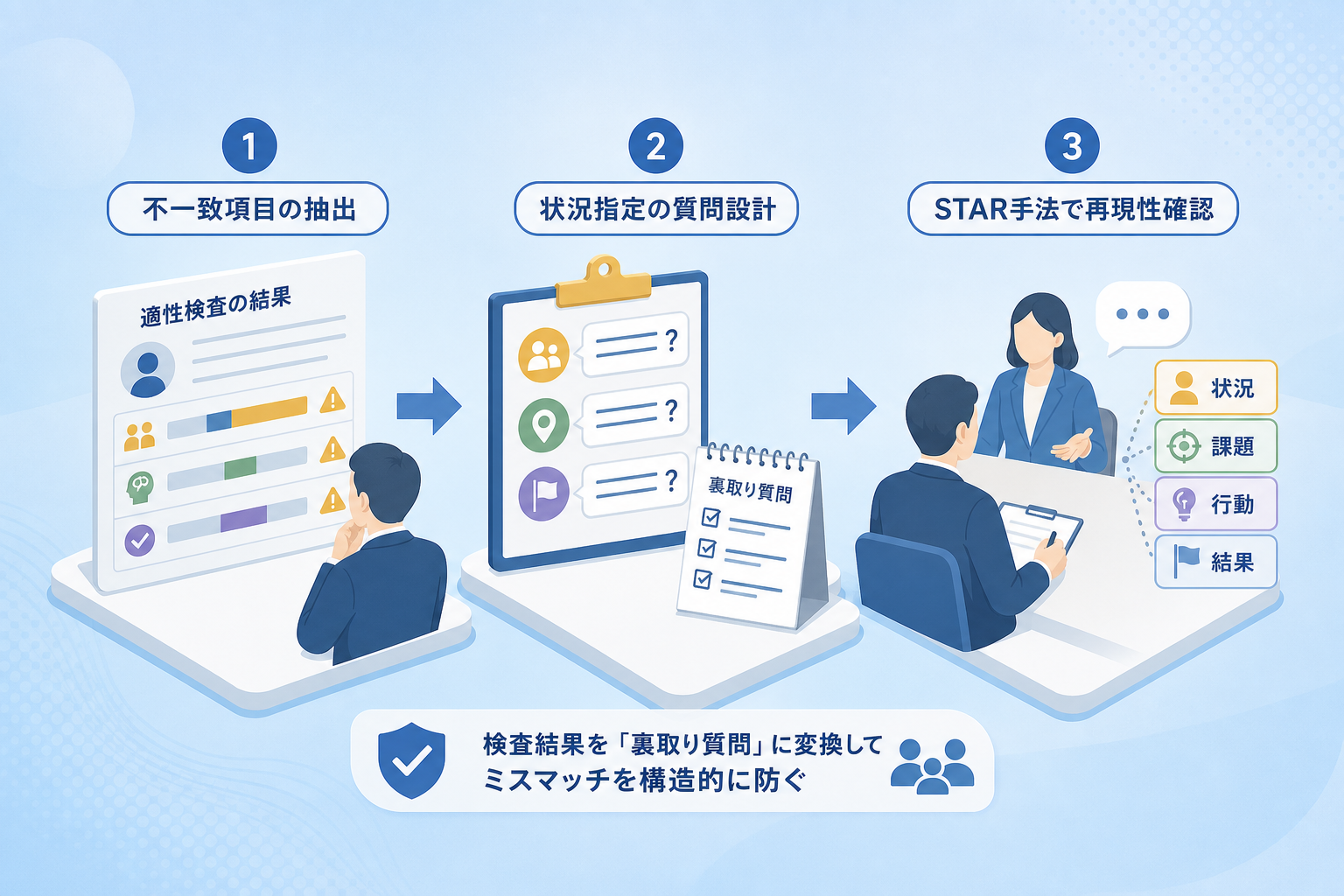 検査結果を「裏取り質問」に変換してミスマッチを構造的に防ぐ方法は?