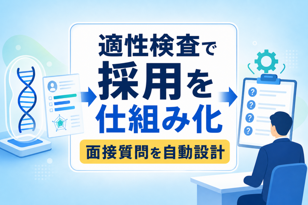 採用の仕組み化｜適性検査を「DNA解析器」に変え、面接質問を自動設計する具体策