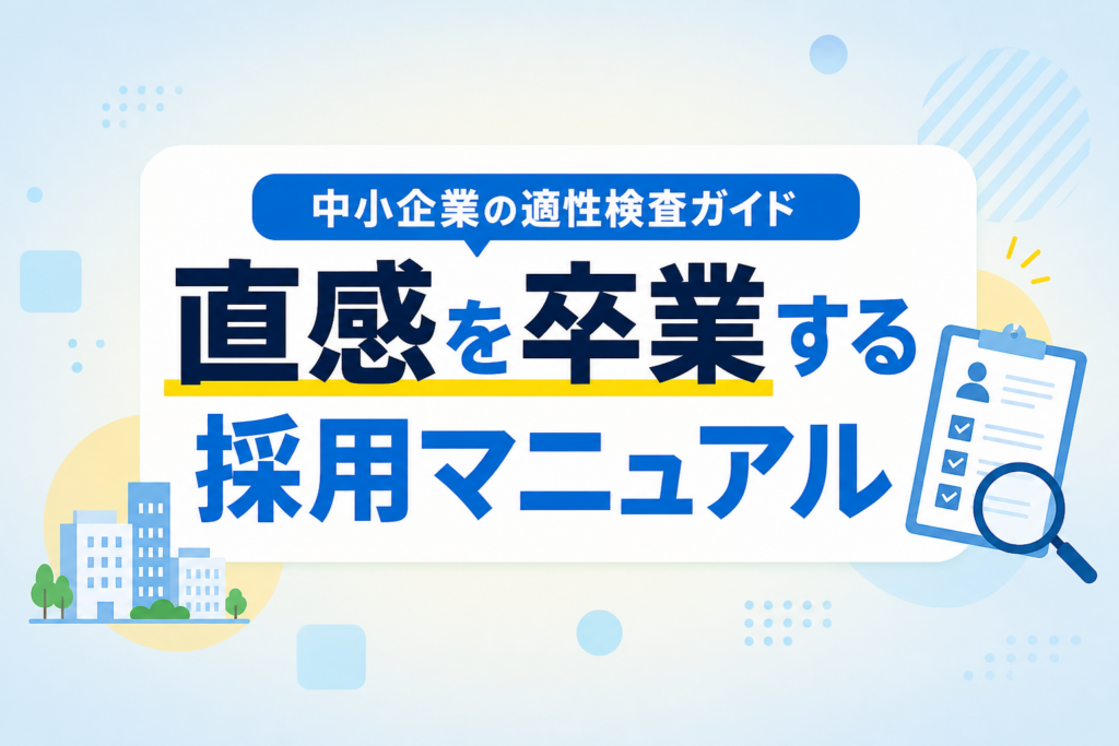 中小企業の採用・適性検査ガイド｜応募辞退を防ぎ「直感」を卒業する逆引き活用マニュアル