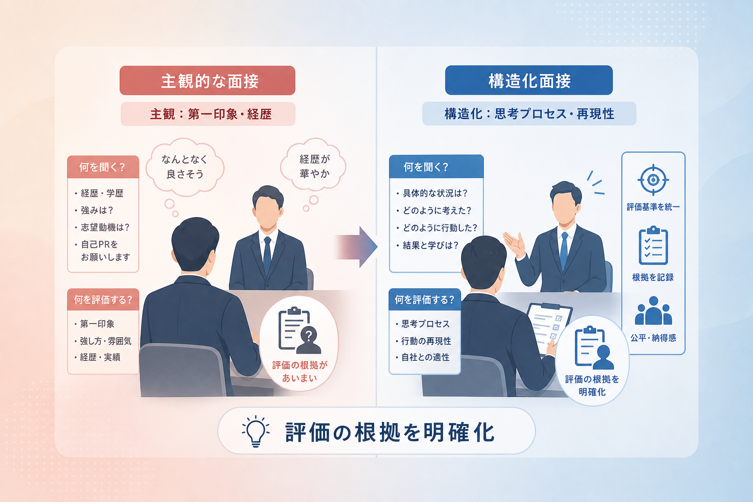経歴や第一印象に左右されず自社への適性を見抜く質問項目とは何か？