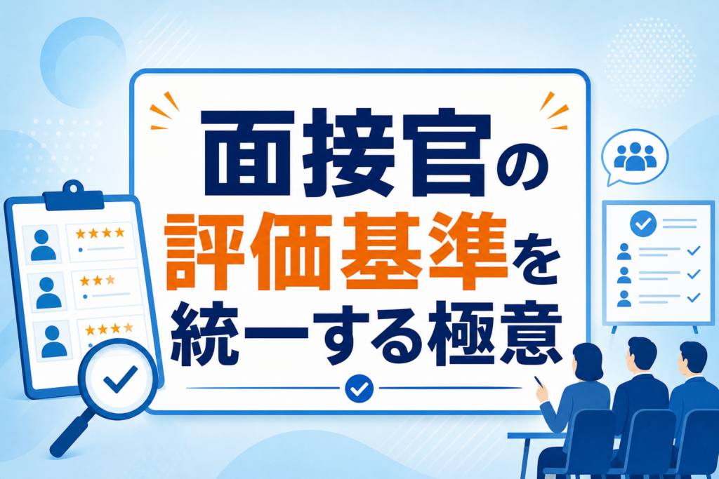 面接官の評価基準を統一するには？主観を「共通言語」に変え、採用のズレを解消する運用の極意